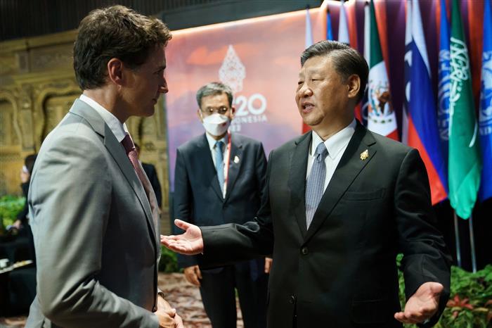 China says Xi Jinping was not criticising Canadian PM Trudeau in meeting at G20