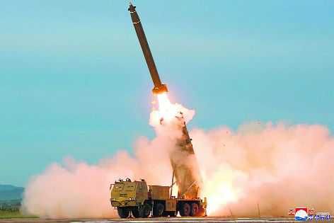 North Korea fires ballistic missile towards sea, says South Korea