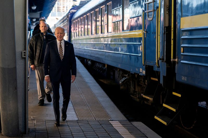 Joe Biden's secret trip to war-hit Kyiv details emerge; 10-hr train journey, phones banned, only two journalists were allowed