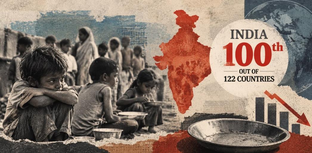 ਗਲੋਬਲ ਹੰਗਰ ਇੰਡੈਕਸ ਵਿੱਚ ਭਾਰਤ 122 ਦੇਸ਼ਾਂ ਵਿੱਚੋਂ 100ਵੇਂ ਸਥਾਨ ‘ਤੇ; ‘ਗੰਭੀਰ’ ਸ਼੍ਰੇਣੀ ਵਿੱਚ ਸ਼ਾਮਲ